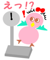 Pink cute bird's spring edition sticker #14596111