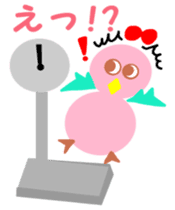 Pink cute bird's spring edition sticker #14596111