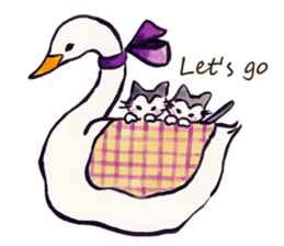 Cute animals in fairy tales sticker #14597558