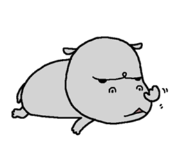 Stupid hippopotamus sticker #14598115