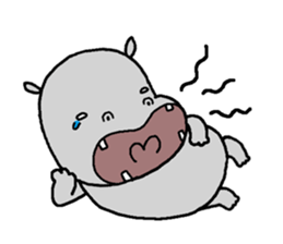 Stupid hippopotamus sticker #14598116