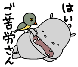 Stupid hippopotamus sticker #14598117