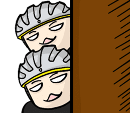 the cycling life of a struggling Knight sticker #14599827