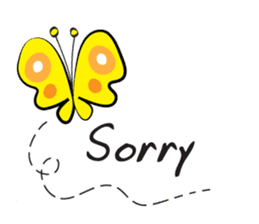butterfly&greeting card sticker #14601067