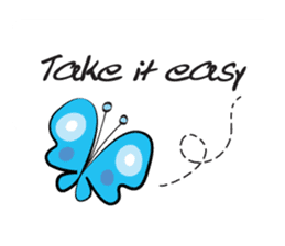 butterfly&greeting card sticker #14601071