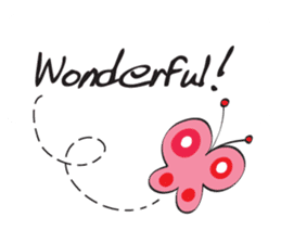 butterfly&greeting card sticker #14601080