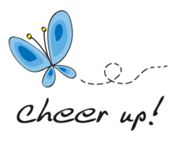 butterfly&greeting card sticker #14601082