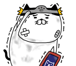 yowaitypenoneko Become a brave man sticker #14601484