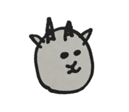 funny face and animal sticker #14602024