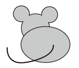 Little Gray Mouse sticker #14602089