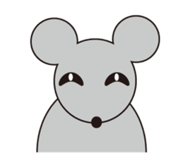 Little Gray Mouse sticker #14602093
