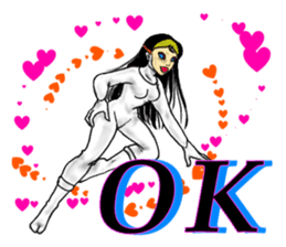 Woman on the beach sticker #14602409