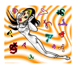 Woman on the beach sticker #14602411