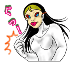 Woman on the beach sticker #14602412