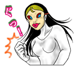 Woman on the beach sticker #14602412
