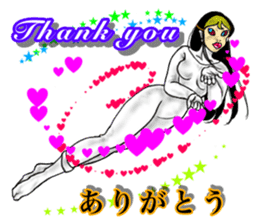 Woman on the beach sticker #14602424