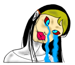 Woman on the beach sticker #14602428