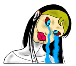 Woman on the beach sticker #14602428