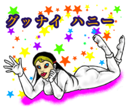 Woman on the beach sticker #14602429