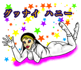 Woman on the beach sticker #14602429