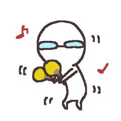 Sticker for the people of glasses3