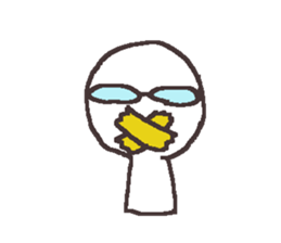 Sticker for the people of glasses3 sticker #14603086