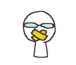 Sticker for the people of glasses3 sticker #14603086