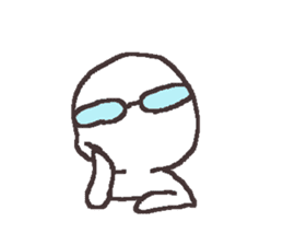 Sticker for the people of glasses3 sticker #14603095