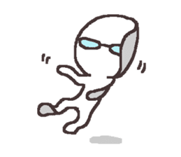 Sticker for the people of glasses3 sticker #14603096