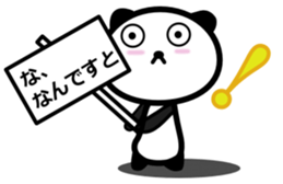 Panda with placard 2 sticker #14603437