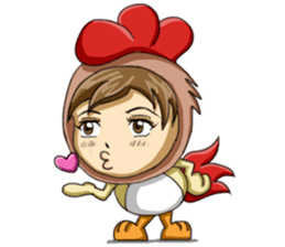 Rooster Costume by My Little Girl sticker #14603703