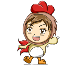 Rooster Costume by My Little Girl sticker #14603704