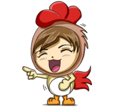 Rooster Costume by My Little Girl sticker #14603706