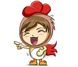 Rooster Costume by My Little Girl sticker #14603706