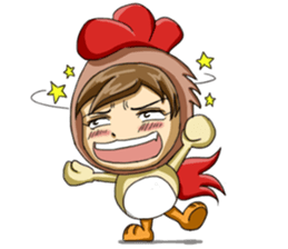 Rooster Costume by My Little Girl sticker #14603707