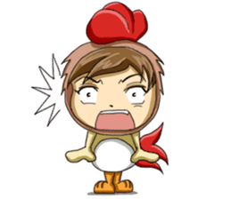 Rooster Costume by My Little Girl sticker #14603708