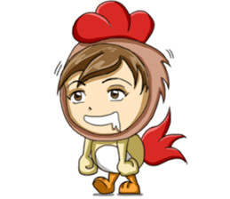Rooster Costume by My Little Girl sticker #14603711