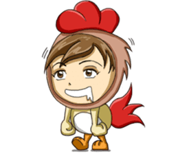 Rooster Costume by My Little Girl sticker #14603711