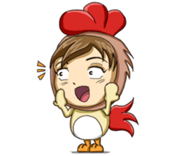 Rooster Costume by My Little Girl sticker #14603719