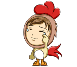 Rooster Costume by My Little Girl sticker #14603720