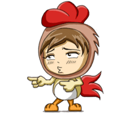 Rooster Costume by My Little Girl sticker #14603724