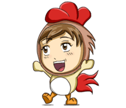 Rooster Costume by My Little Girl sticker #14603725