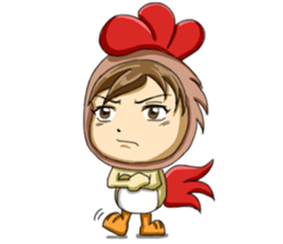 Rooster Costume by My Little Girl sticker #14603727