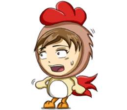 Rooster Costume by My Little Girl sticker #14603733