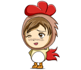 Rooster Costume by My Little Girl sticker #14603735