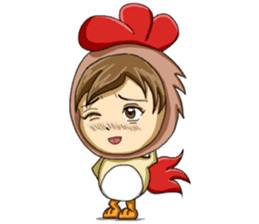 Rooster Costume by My Little Girl sticker #14603735