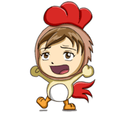 Rooster Costume by My Little Girl sticker #14603738