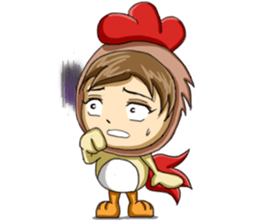 Rooster Costume by My Little Girl sticker #14603739