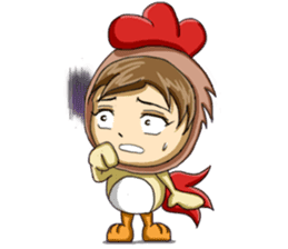 Rooster Costume by My Little Girl sticker #14603739