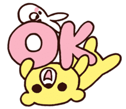 Bear and Rice cake rabbit 2 sticker #14603862